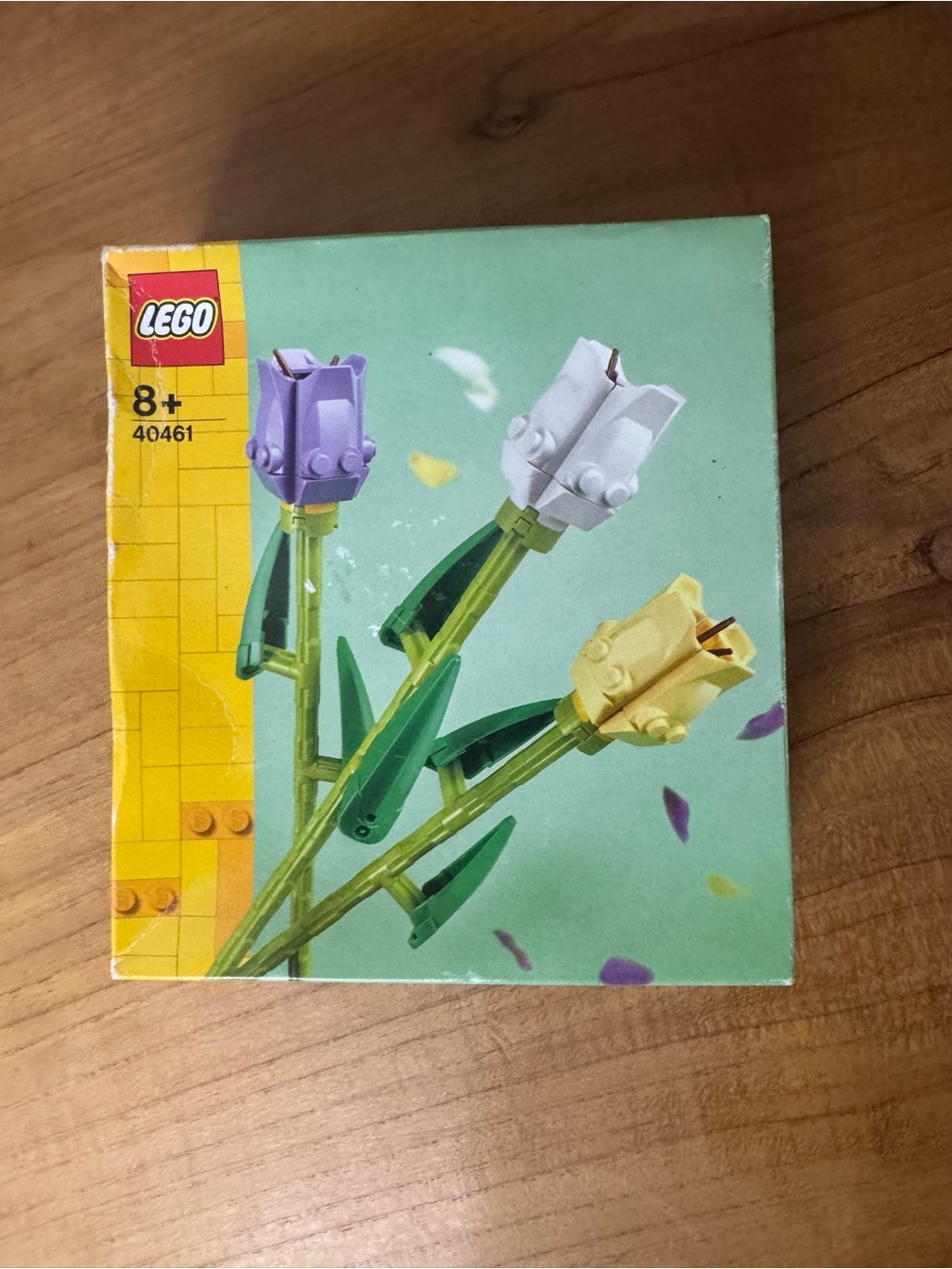 Lego Flower Bouquet with Purple White and Yellow Tulips
